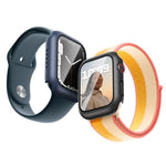 ROCK 2 合 1 PC 框架 + 強化玻璃保護殼，適用於 Apple Watch Series 9 / 8 / 7 41mm，適用於 Apple Watch Series 9 / 8 / 7 45mm