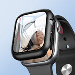 ROCK 2 合 1 PC 框架 + 強化玻璃保護殼，適用於 Apple Watch Series 9 / 8 / 7 41mm，適用於 Apple Watch Series 9 / 8 / 7 45mm