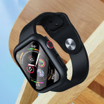 ROCK 2 合 1 PC 框架 + 強化玻璃保護殼，適用於 Apple Watch Series 9 / 8 / 7 41mm，適用於 Apple Watch Series 9 / 8 / 7 45mm