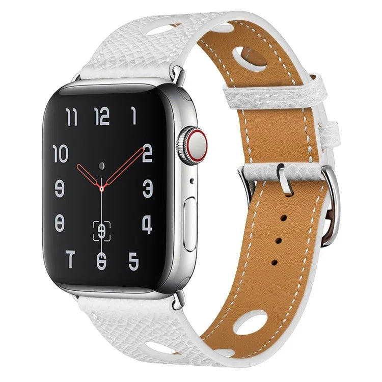 PU 銀色扣環錶帶，適用於 Apple Watch Series，7 41mm / 6&SE&5&4 40mm / 3&2&1 38mm，7 45mm / 6&SE&5&4 44mm / 3&2&1 42mm