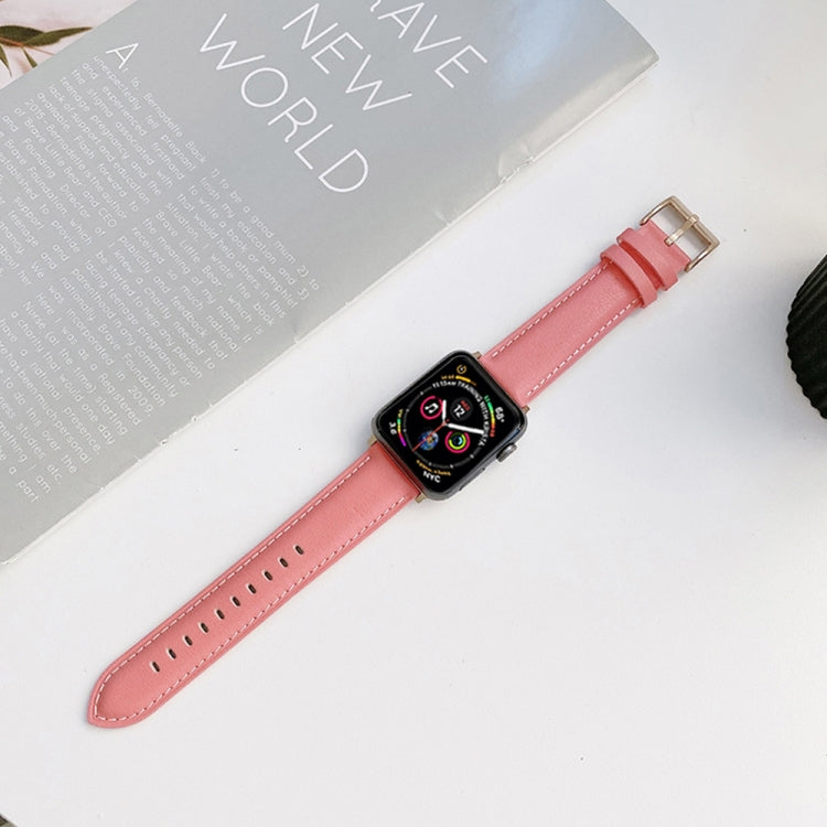 Genuine Leather Watchband For Apple Watch Series, 7 41mm / 6&SE&5&4 40mm / 3&2&1 38mm, 7 45mm / 6&SE&5&4 44mm / 3&2&1 42mm