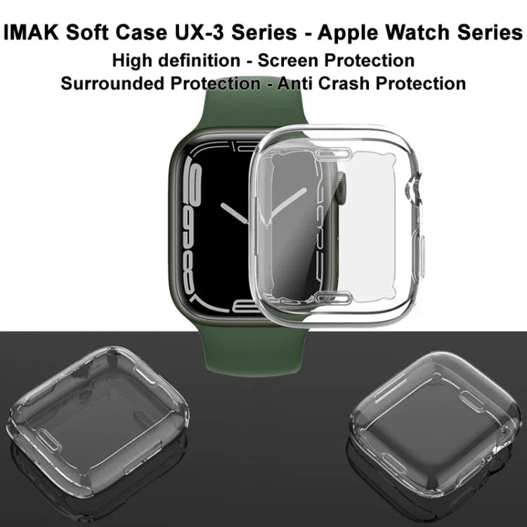 imak UX-3 系列 TPU 保護殼，適用於 Apple Watch Series 9 / 8 / 7 41mm，適用於 Apple Watch Series 9 / 8 / 7 41mm，適用於 Apple Watch Series 9 / 8 / 7 45mm