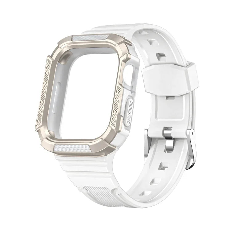 雙色裝甲一體成型錶帶，適用於 Apple Watch Series，7 41mm / 6&SE&5&4 40mm，7 45mm / 6&SE&5&4 44mm
