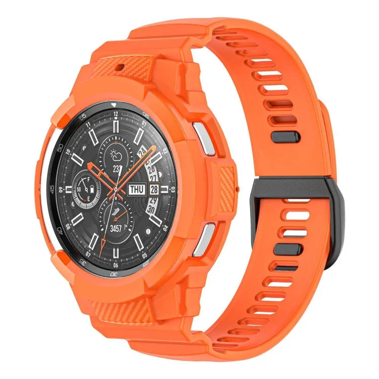 碳纖維運動矽膠一體式錶帶，適用於 Samsung Galaxy Watch4 Classic 42mm