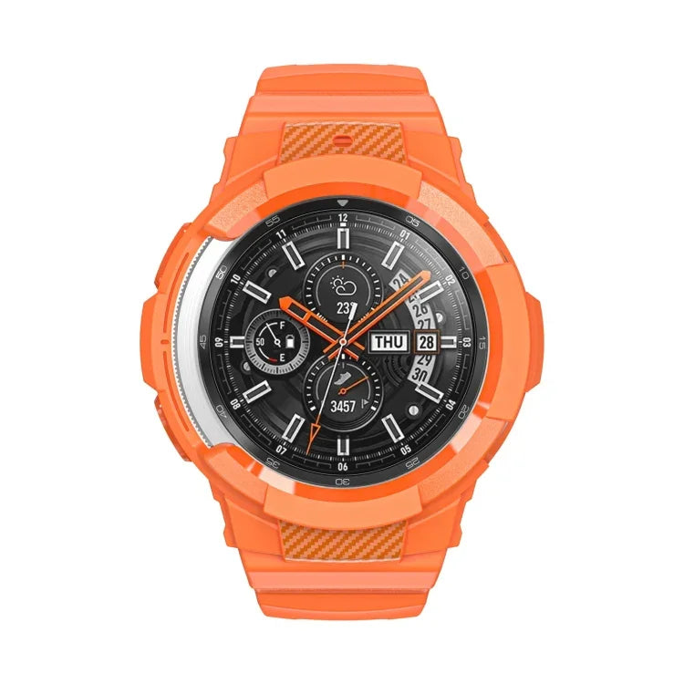 碳纖維運動矽膠一體式錶帶，適用於 Samsung Galaxy Watch4 Classic 42mm