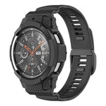 碳纖維運動矽膠一體式錶帶，適用於 Samsung Galaxy Watch4 Classic 42mm