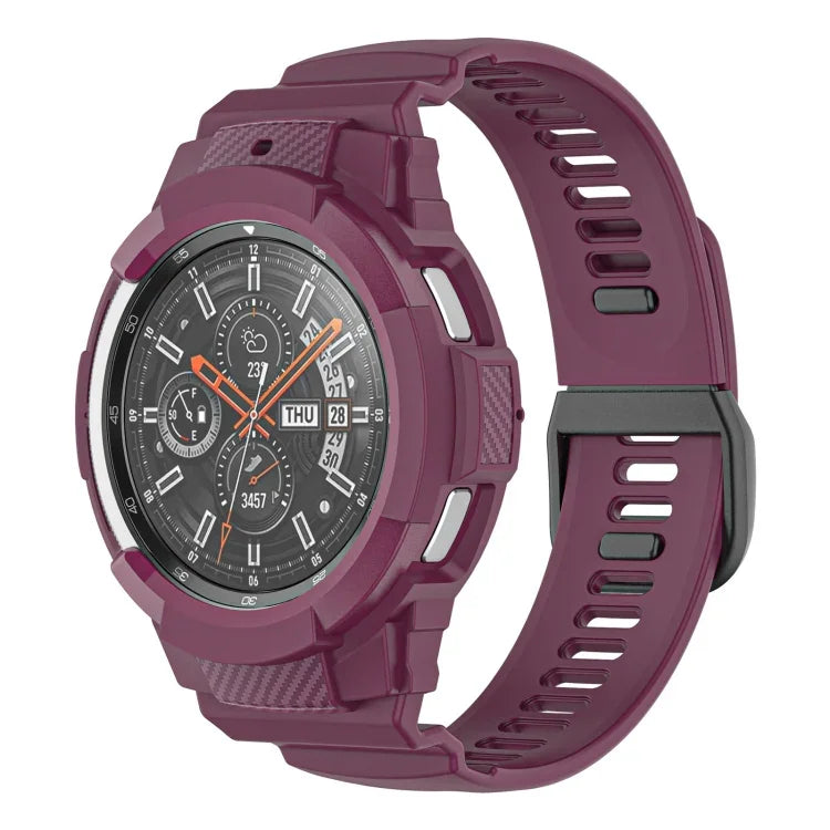 碳纖維運動矽膠一體式錶帶，適用於 Samsung Galaxy Watch4 Classic 42mm