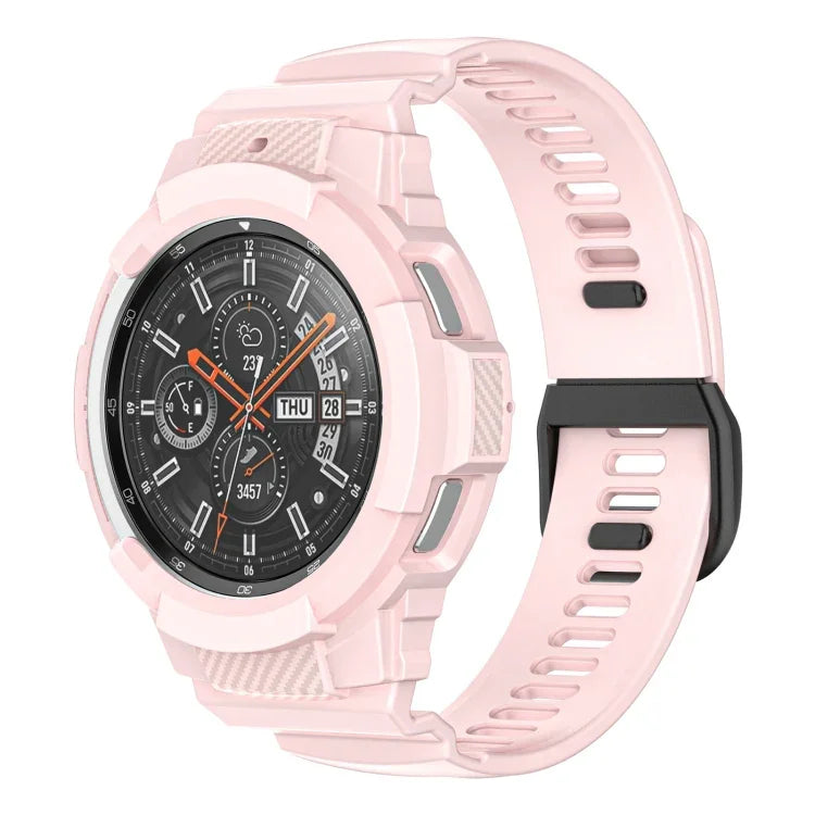 碳纖維運動矽膠一體式錶帶，適用於 Samsung Galaxy Watch4 Classic 42mm