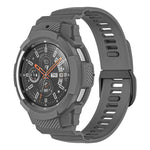 碳纖維運動矽膠一體式錶帶，適用於 Samsung Galaxy Watch4 Classic 42mm