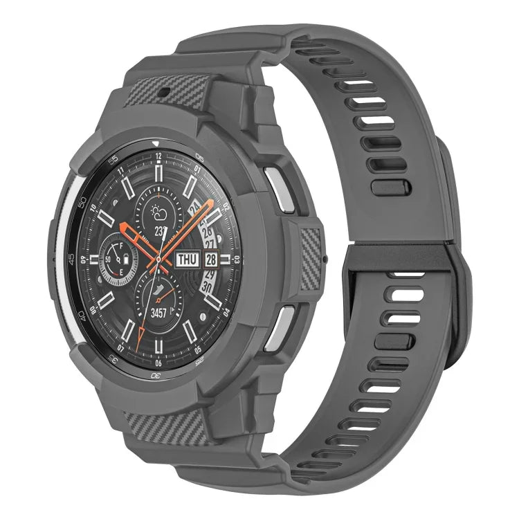 碳纖維運動矽膠一體式錶帶，適用於 Samsung Galaxy Watch4 Classic 42mm