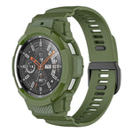 碳纖維運動矽膠一體式錶帶，適用於 Samsung Galaxy Watch4 Classic 42mm