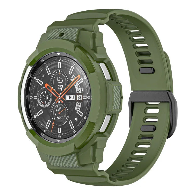 碳纖維運動矽膠一體式錶帶，適用於 Samsung Galaxy Watch4 Classic 42mm