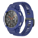碳纖維運動矽膠一體式錶帶，適用於 Samsung Galaxy Watch4 Classic 42mm