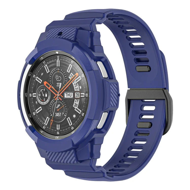 碳纖維運動矽膠一體式錶帶，適用於 Samsung Galaxy Watch4 Classic 42mm