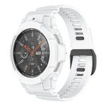 碳纖維運動矽膠一體式錶帶，適用於 Samsung Galaxy Watch4 Classic 42mm