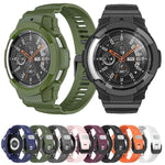 碳纖維運動矽膠一體式錶帶，適用於 Samsung Galaxy Watch4 Classic 42mm