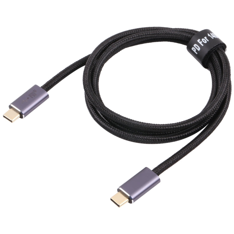 140W USB 2.0 USB-C / Type-C 公對 USB-C / Type-C 公編織數據線，1米、1.5米、2米