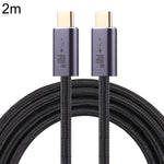 140W USB 2.0 USB-C / Type-C 公對 USB-C / Type-C 公編織數據線，1米、1.5米、2米