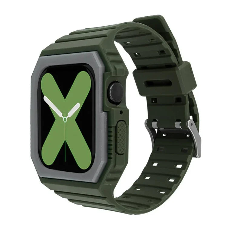 雙色一體成型錶帶，適用於 Apple Watch 系列，7 41mm / 6&SE&5&4 40mm / 3&2&1 38mm，7 45mm / 6&SE&5&4 44mm / 3&2&1 42mm