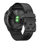 Silicone + Leather Quick Release Watchband, For Garmin Fenix 7, For Garmin Fenix 7X