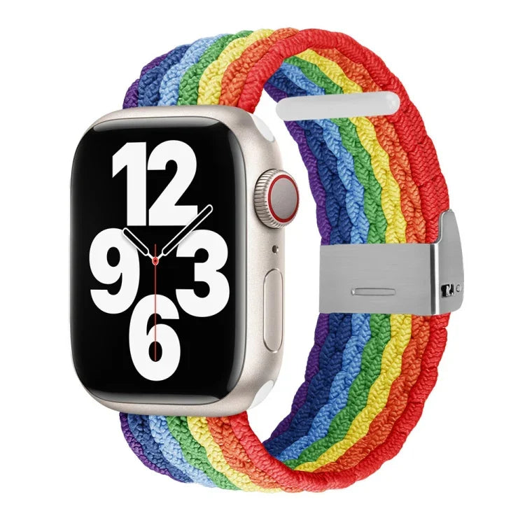 直紋編織錶帶，適用於 Apple Watch 系列，7 41mm / 6&SE&5&4 40mm / 3&2&1 38mm，7 45mm / 6&SE&5&4 44mm / 3&2&1 42mm