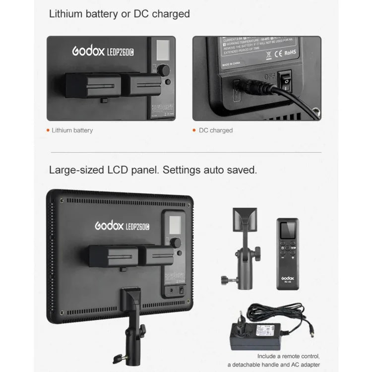 Godox LEDP260C LED影片拍攝燈，LEDP260C