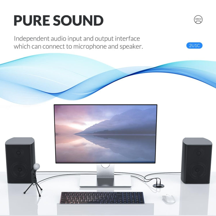 ORICO DESK-4U-BK 4 埠 USB3.0 多功能桌上型集線器