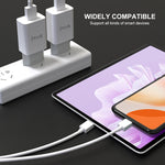IVON AD-33 2合1 2.1A 單USB埠旅行充電器 + 1米 USB 轉 USB-C / Type-C 數據線組合，EU插頭，US插頭
