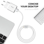 IVON AD-35 2合1 18W QC3.0 USB埠旅行充電器 + 1米 USB 轉 USB-C / Type-C 數據線組合，EU插頭，US插頭