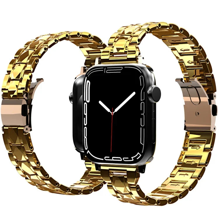 電鍍不鏽鋼錶帶，適用於 Apple Watch 系列，7 41mm / 6&SE&5&4 40mm / 3&2&1 38mm，7 45mm / 6&SE&5&4 44mm / 3&2&1 42mm