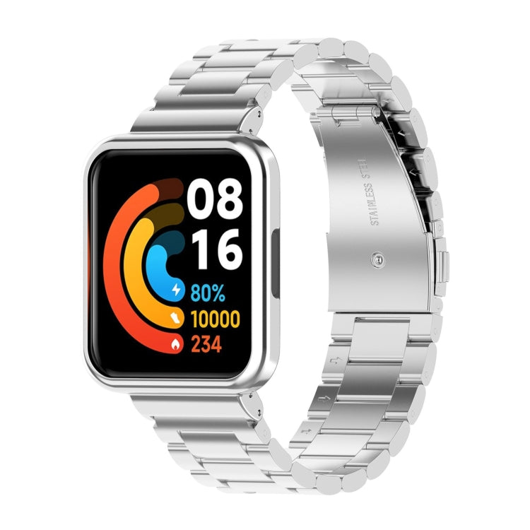 Three-bead Steel Watch Band for Xiaomi Redmi Watch 2 Lite International Version, For Xiaomi Redmi Watch 2 Lite International Version