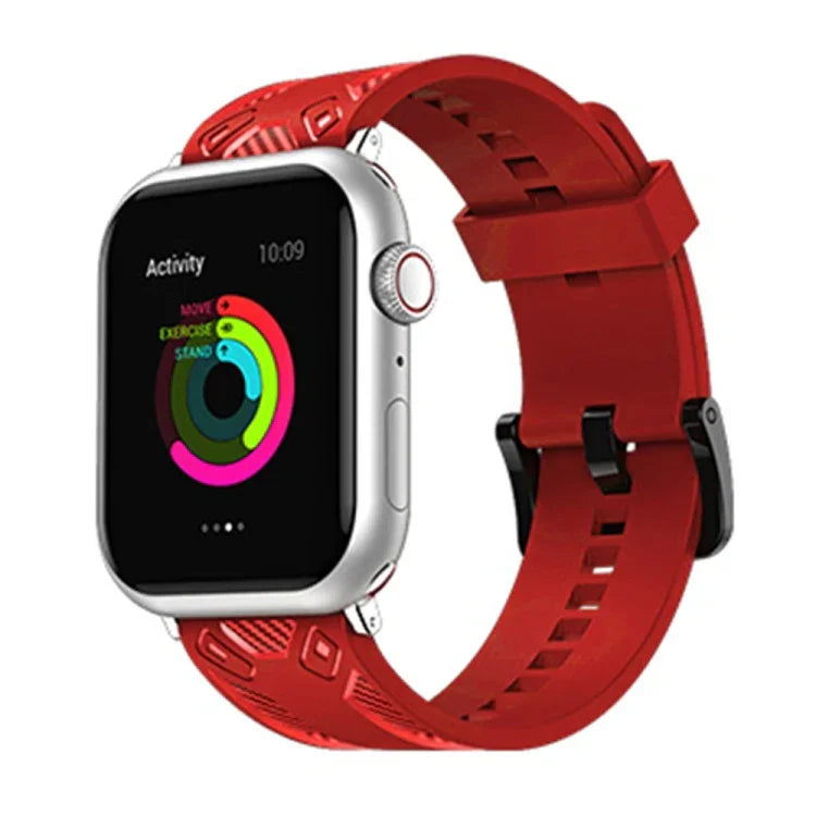 碳纖維紋理錶帶，適用於 Apple Watch 系列，7 41mm / 6&SE&5&4 40mm / 3&2&1 38mm，7 45mm / 6&SE&5&4 44mm / 3&2&1 42mm