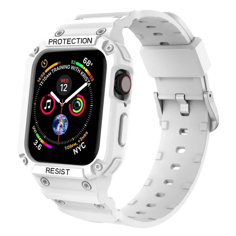 三防純色一體成型錶帶，適用於 Apple Watch 系列，7 41mm / 6&SE&5&4 40mm / 3&2&1 38mm，7 45mm / 6&SE&5&4 44mm / 3&2&1 42mm
