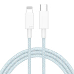 27W PD USB-C / Type-C 轉 8 Pin 快充編織數據線，線長：1m，27W