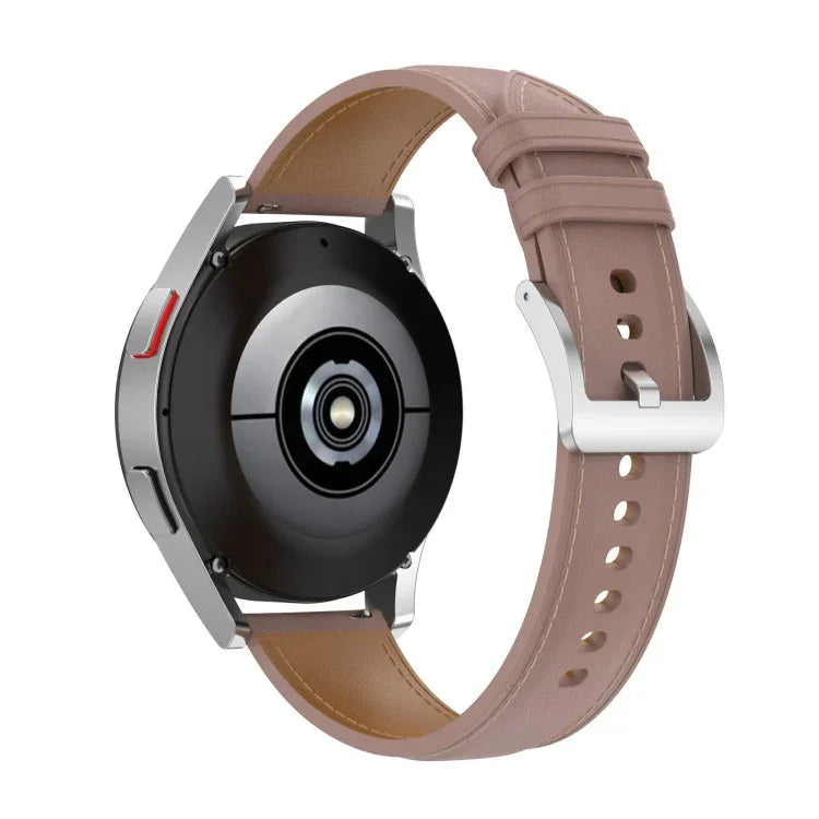 20mm 真皮錶帶，適用於 Samsung Galaxy Watch4/Watch3 41mm/Active2/Huawei/遊戲手錶等