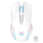 ONIKUMA CW905 2.4G RGB 燈光無線滑鼠，CW905 無線滑鼠（黑色），CW905 無線滑鼠（粉色），CW905 無線滑鼠（灰白色）