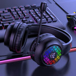 ONIKUMA X7 Pro USB + 3.5mm RGB 燈光遊戲有線耳機，X7 Pro
