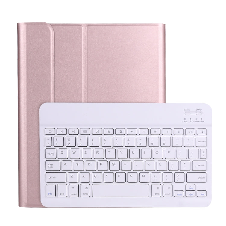 A11B 羊皮紋理超薄藍牙鍵盤皮套附筆槽，A11B，適用於 iPad Air 2022 / Air 2020 10.9