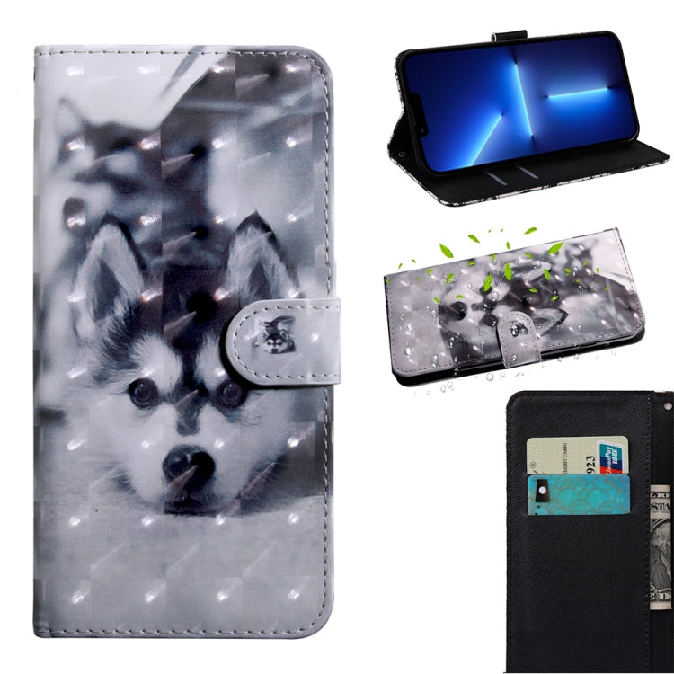 3D Painting Pattern Coloured Drawing Leather Phone Case, For iPhone 13 Pro Max, For iPhone 13 Pro, For iPhone 13, For iPhone 13 mini