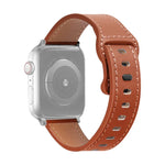 Butterfly Buckle Cowhide Leather Watchband For Apple Watch Series, 7 41mm / 6&SE&5&4 40mm / 3&2&1 38mm, 7 45mm / 6&SE&5&4 44mm / 3&2&1 42mm