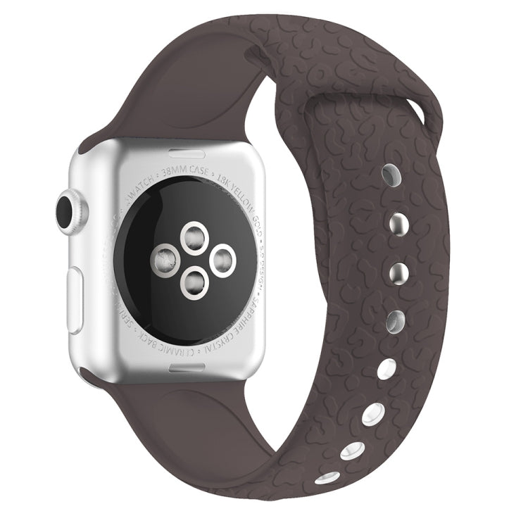 豹紋壓紋矽膠錶帶，適用於 Apple Watch 系列，7 41mm / 6&SE&5&4 40mm / 3&2&1 38mm，7 45mm / 6&SE&5&4 44mm / 3&2&1 42mm