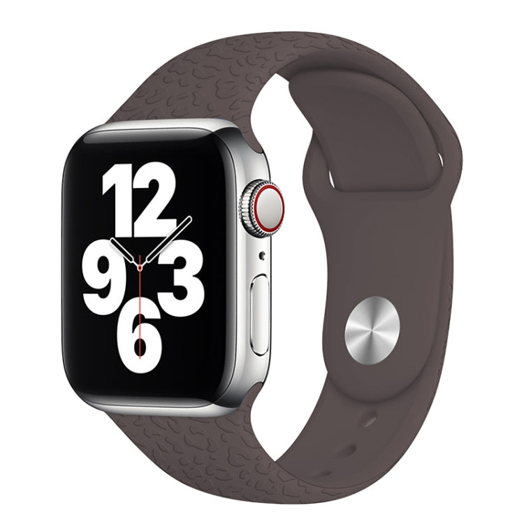 豹紋壓紋矽膠錶帶，適用於 Apple Watch 系列，7 41mm / 6&SE&5&4 40mm / 3&2&1 38mm，7 45mm / 6&SE&5&4 44mm / 3&2&1 42mm