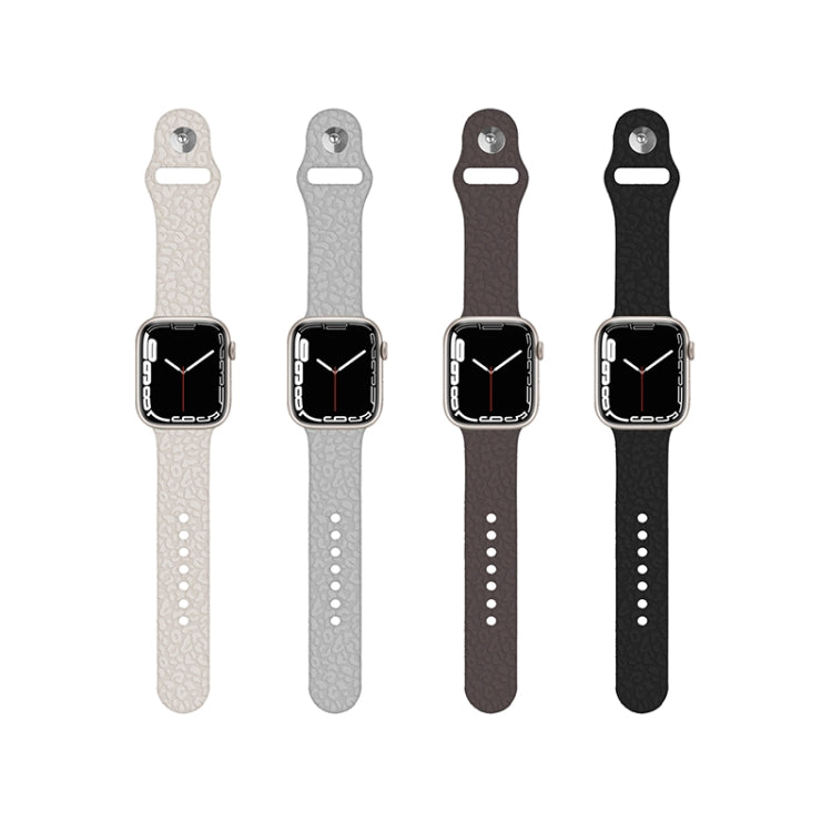 豹紋壓紋矽膠錶帶，適用於 Apple Watch 系列，7 41mm / 6&SE&5&4 40mm / 3&2&1 38mm，7 45mm / 6&SE&5&4 44mm / 3&2&1 42mm