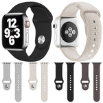 豹紋壓紋矽膠錶帶，適用於 Apple Watch 系列，7 41mm / 6&SE&5&4 40mm / 3&2&1 38mm，7 45mm / 6&SE&5&4 44mm / 3&2&1 42mm