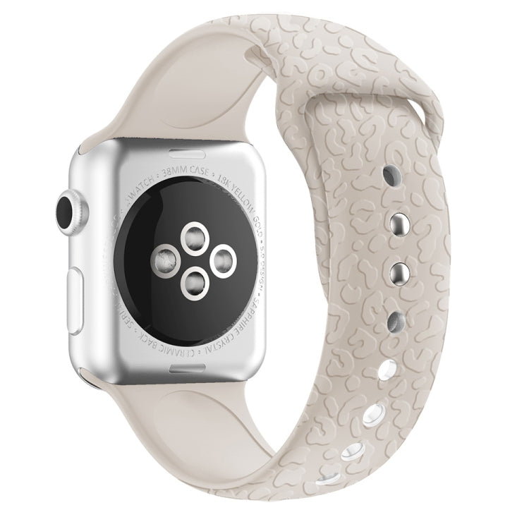 豹紋壓紋矽膠錶帶，適用於 Apple Watch 系列，7 41mm / 6&SE&5&4 40mm / 3&2&1 38mm，7 45mm / 6&SE&5&4 44mm / 3&2&1 42mm