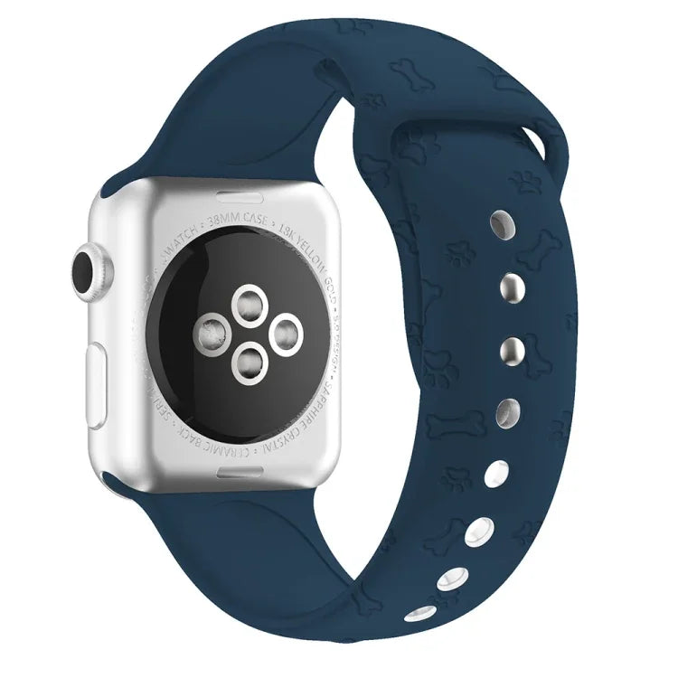 狗爪壓紋矽膠錶帶，適用於 Apple Watch 系列，7 41mm / 6&SE&5&4 40mm / 3&2&1 38mm，7 45mm / 6&SE&5&4 44mm / 3&2&1 42mm