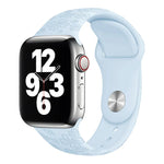 四葉草壓紋矽膠錶帶，適用於 Apple Watch 系列，7 45mm / 6&SE&5&4 44mm / 3&2&1 42mm，7 41mm / 6&SE&5&4 40mm / 3&2&1 38mm