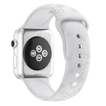 四葉草壓紋矽膠錶帶，適用於 Apple Watch 系列，7 45mm / 6&SE&5&4 44mm / 3&2&1 42mm，7 41mm / 6&SE&5&4 40mm / 3&2&1 38mm
