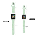 四葉草壓紋矽膠錶帶，適用於 Apple Watch 系列，7 45mm / 6&SE&5&4 44mm / 3&2&1 42mm，7 41mm / 6&SE&5&4 40mm / 3&2&1 38mm