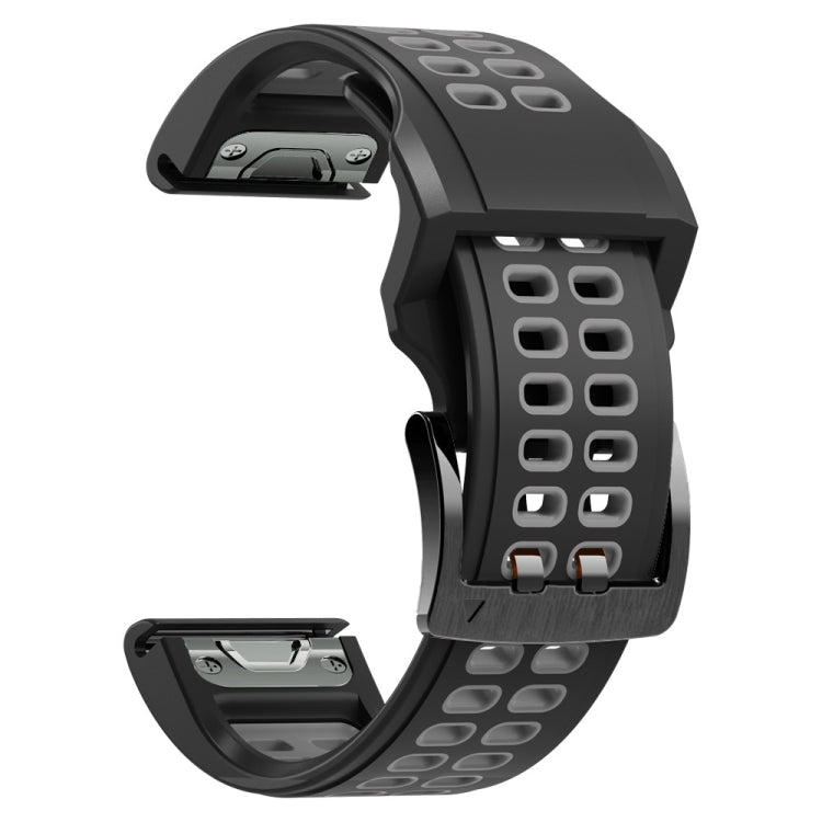 Quick Release Double Row Silicone Watchband, For Garmin Fenix 6, For Garmin Fenix 6X